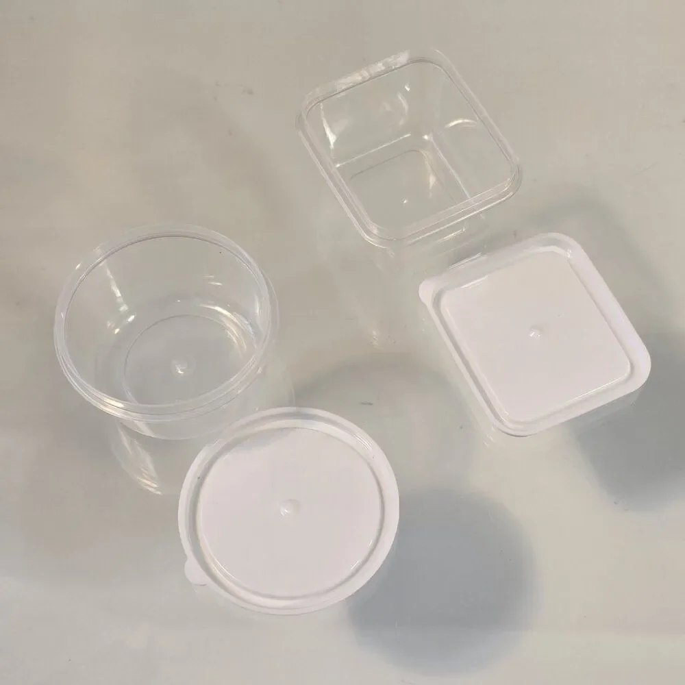 5 Miniature Plastic Storage Containers with Lids Crafts Room Kitchen Organizing